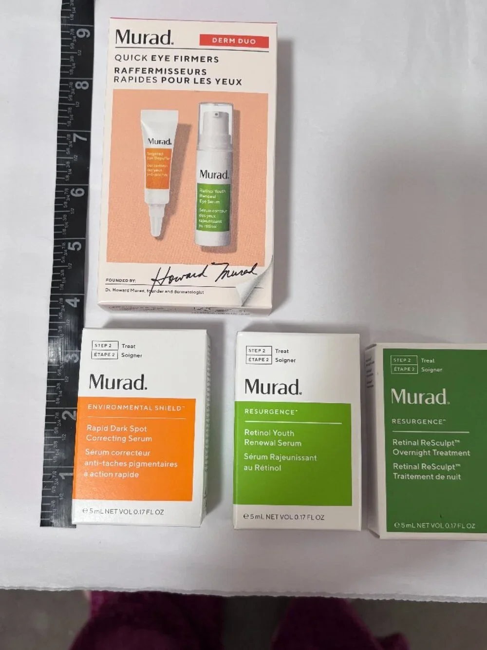 Murad Skincare Bundle Retinol Serum Eye Firmers Dark Spot Treatment New